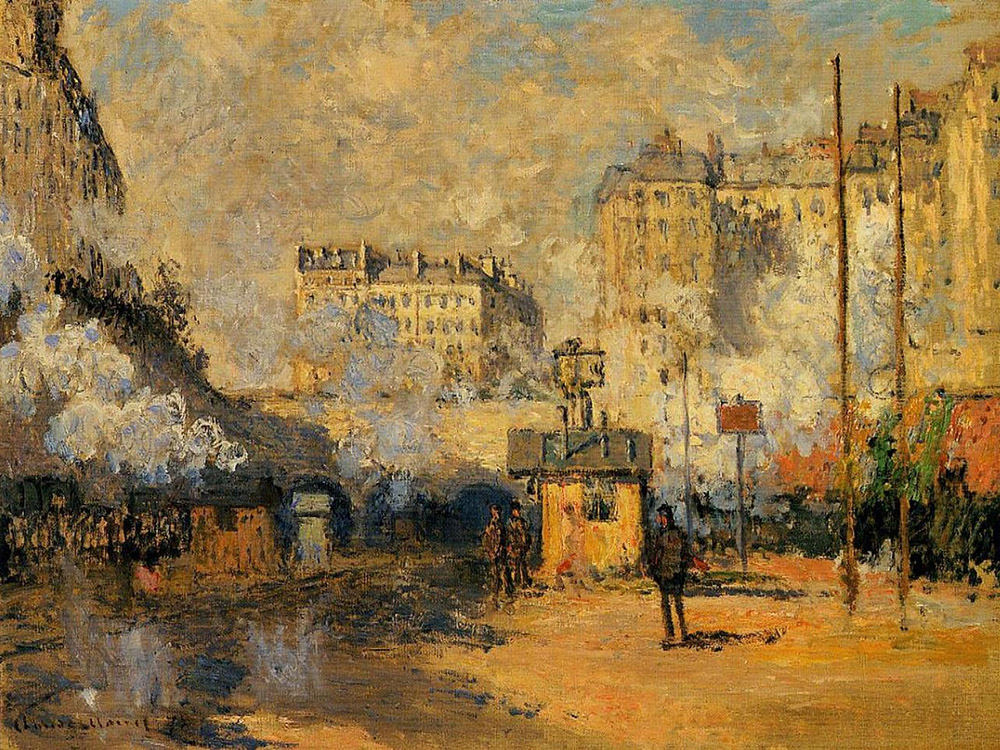 Claude Monet Saint-Lazare Station, Sunlight Effect, 1877 oil painting reproduction