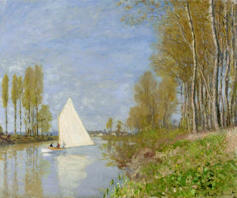 Claude Monet Small Boat on the Small Branch of the Seine at Argenteuil, 1872 oil painting reproduction