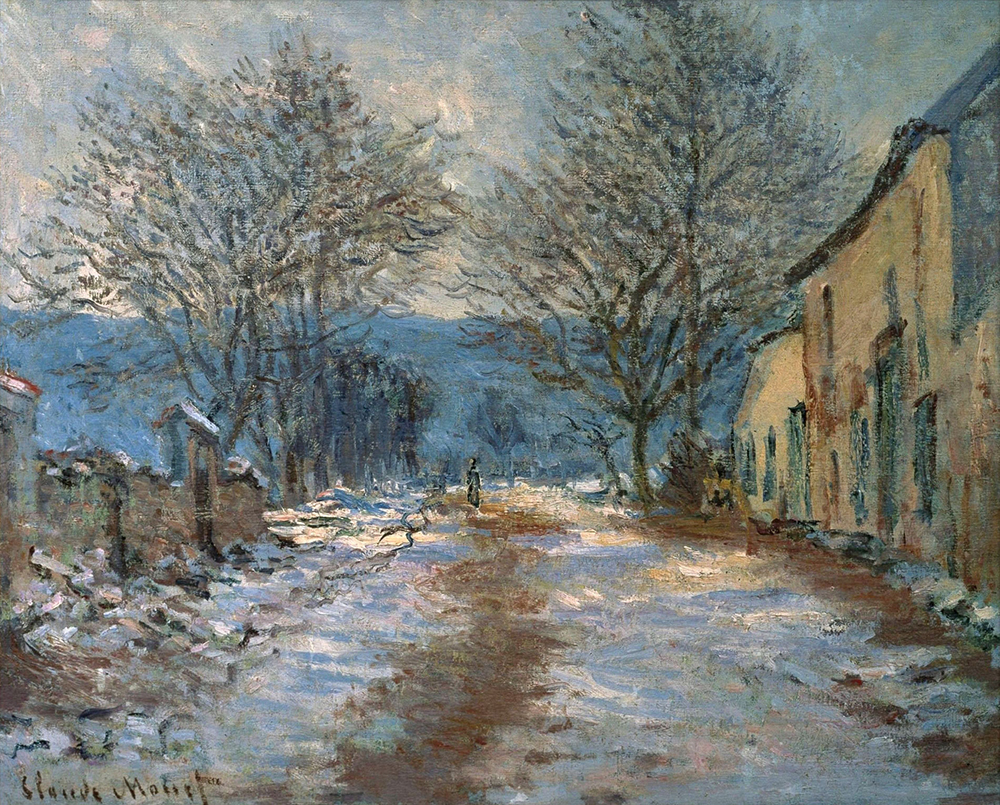 Claude Monet Snow Effect at Limetz, 1885-86 oil painting reproduction