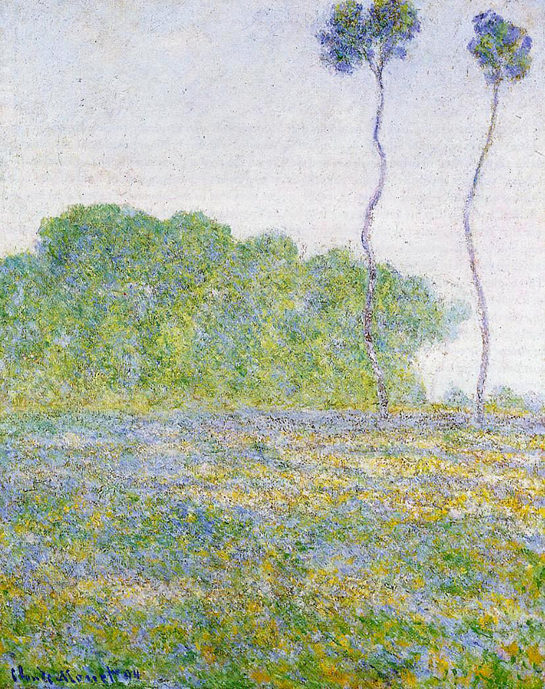 Claude Monet Springtime. Meadow at Giverny, 1894 oil painting reproduction