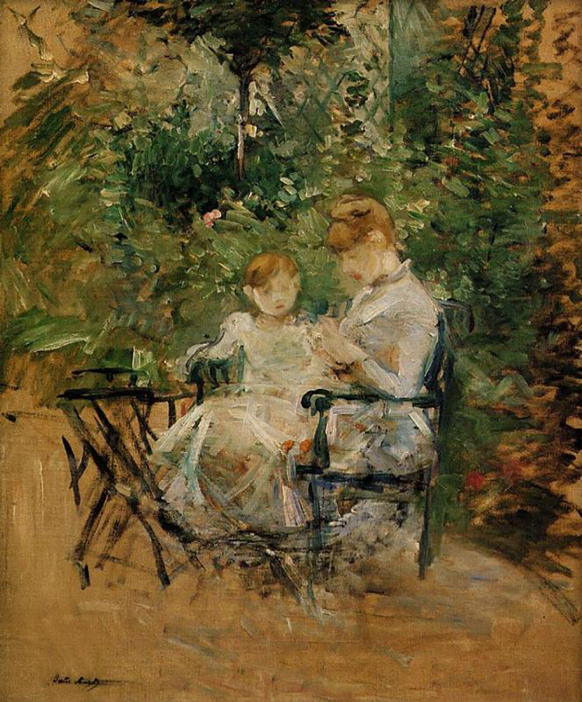 Berthe Morisot In the Garden - 1885 oil painting reproduction