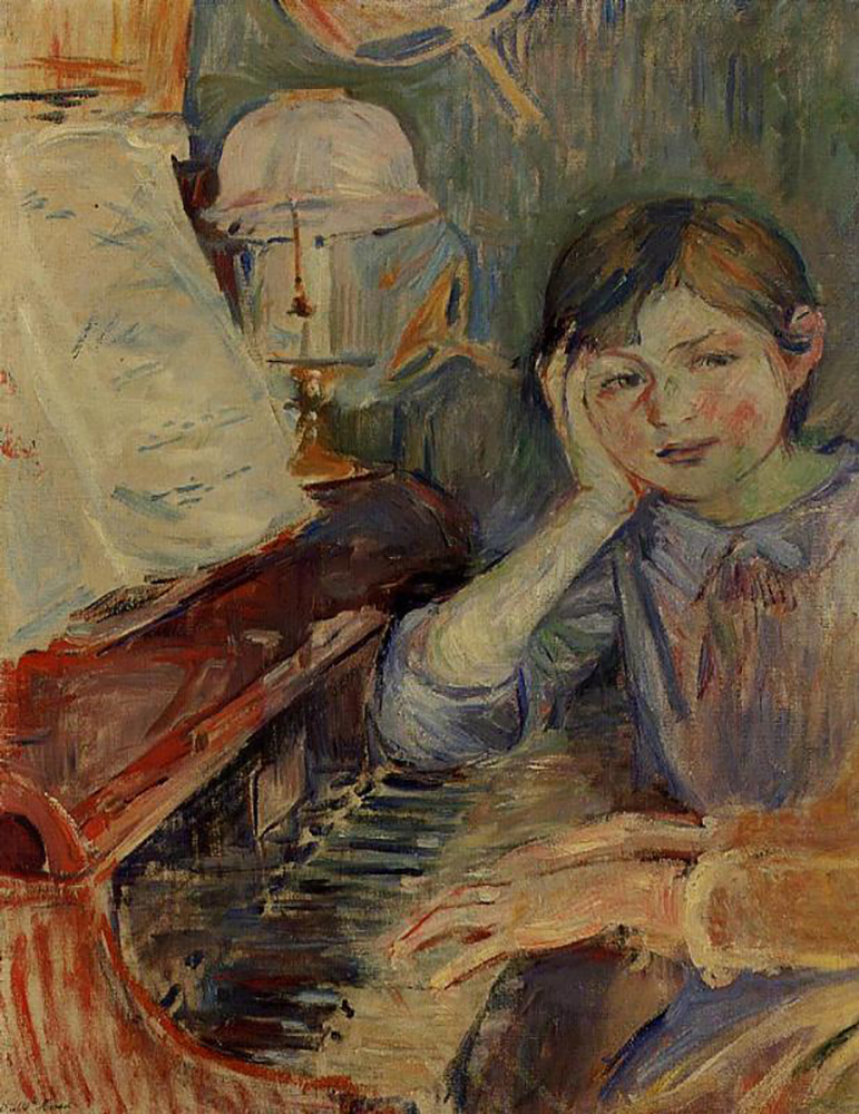 Berthe Morisot Julie Listening - 1888  oil painting reproduction