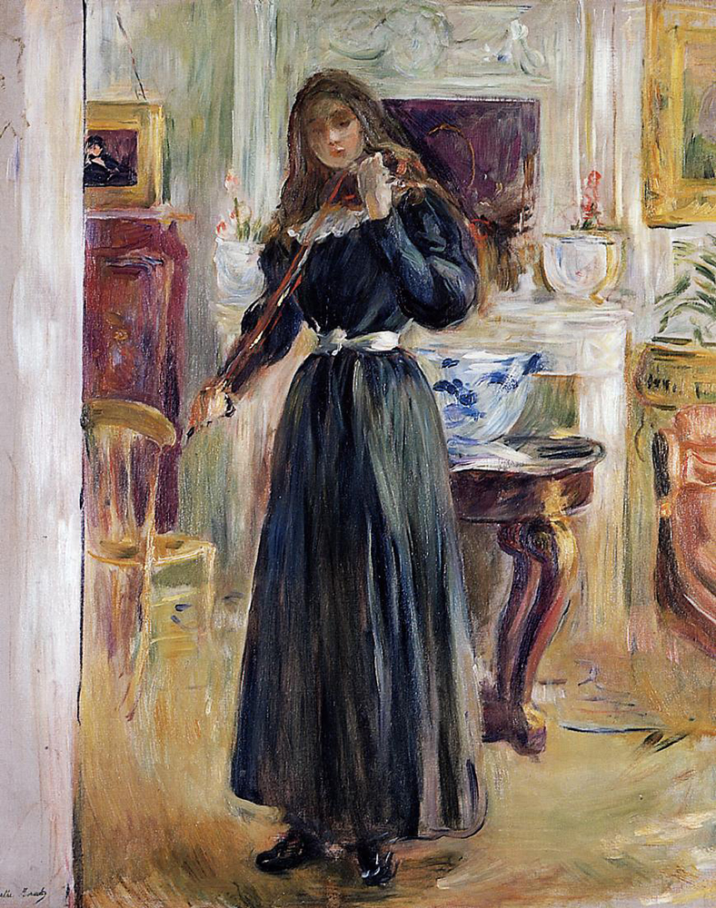 Berthe Morisot Julie Playing a Violin - 1893 oil painting reproduction