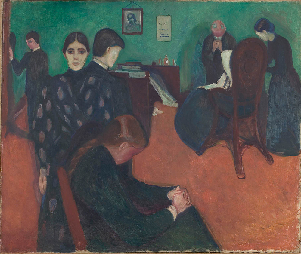 Edvard Munch Death in the Sickroom (1893) oil painting reproduction