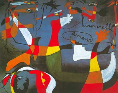 Joan Miro Swallow/Love oil painting reproduction