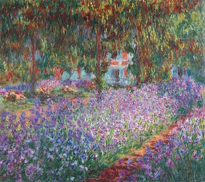 Claude Monet Monets Garden, the Irises oil painting reproduction