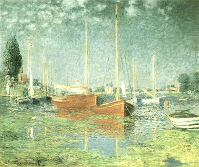 Claude Monet Red Boats, Argenteuil oil painting reproduction