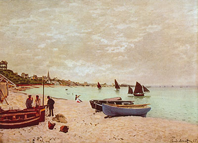 Claude Monet The Beach at Sainte-Adresse oil painting reproduction