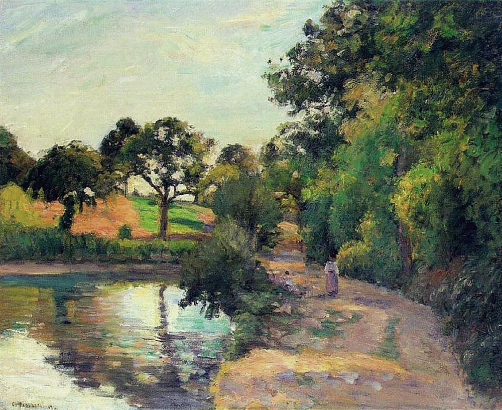 Camille Pissarro Bridge at Montfoucault, 1874 oil painting reproduction