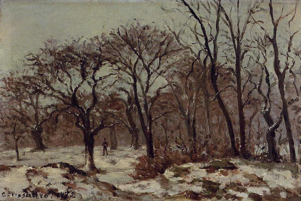 Camille Pissarro Chestnut Orchard in Winter, 1872 oil painting reproduction