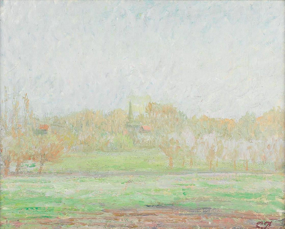 Camille Pissarro Eragny, Fog oil painting reproduction