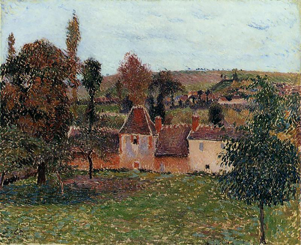 Camille Pissarro Farm at Basincourt, 1884 oil painting reproduction