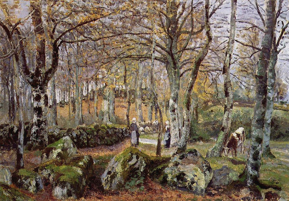 Camille Pissarro Landscape with Rocks, Montfoucault, 1874 oil painting reproduction