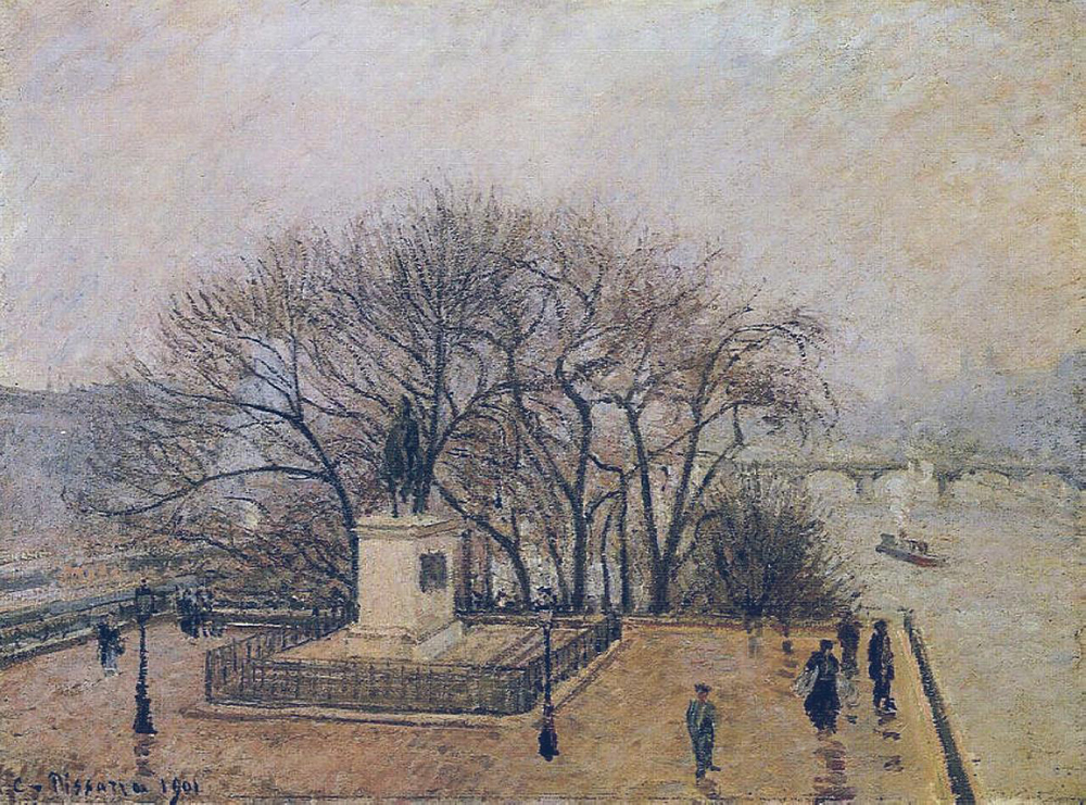 Camille Pissarro The Pont Neuf, Statue of Henri IV, Mist, 1901 oil painting reproduction