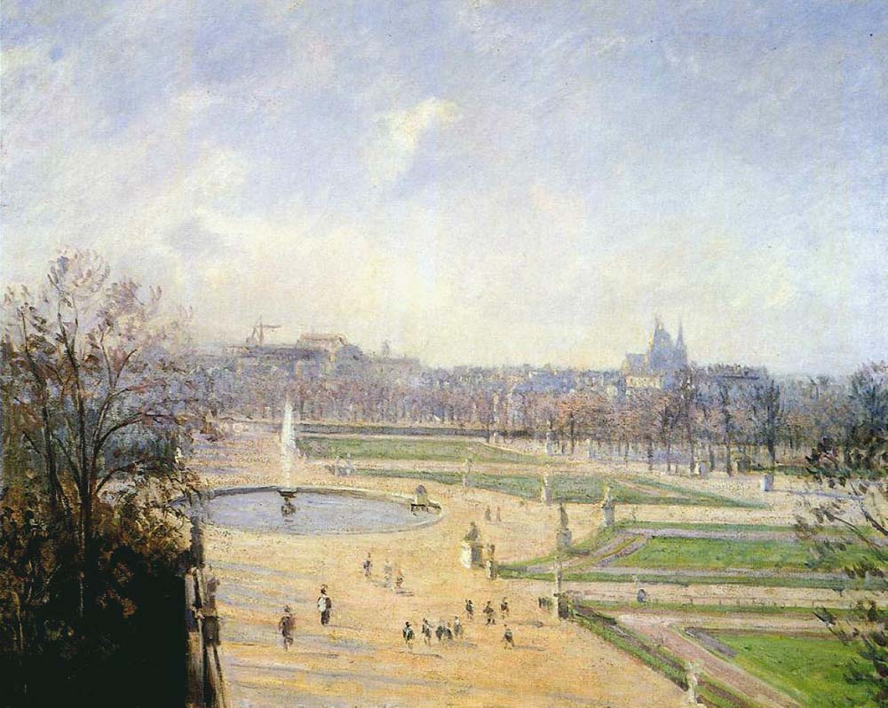 Camille Pissarro The Tuileries, Bassin - Afternoon, Sun, 1800 oil painting reproduction