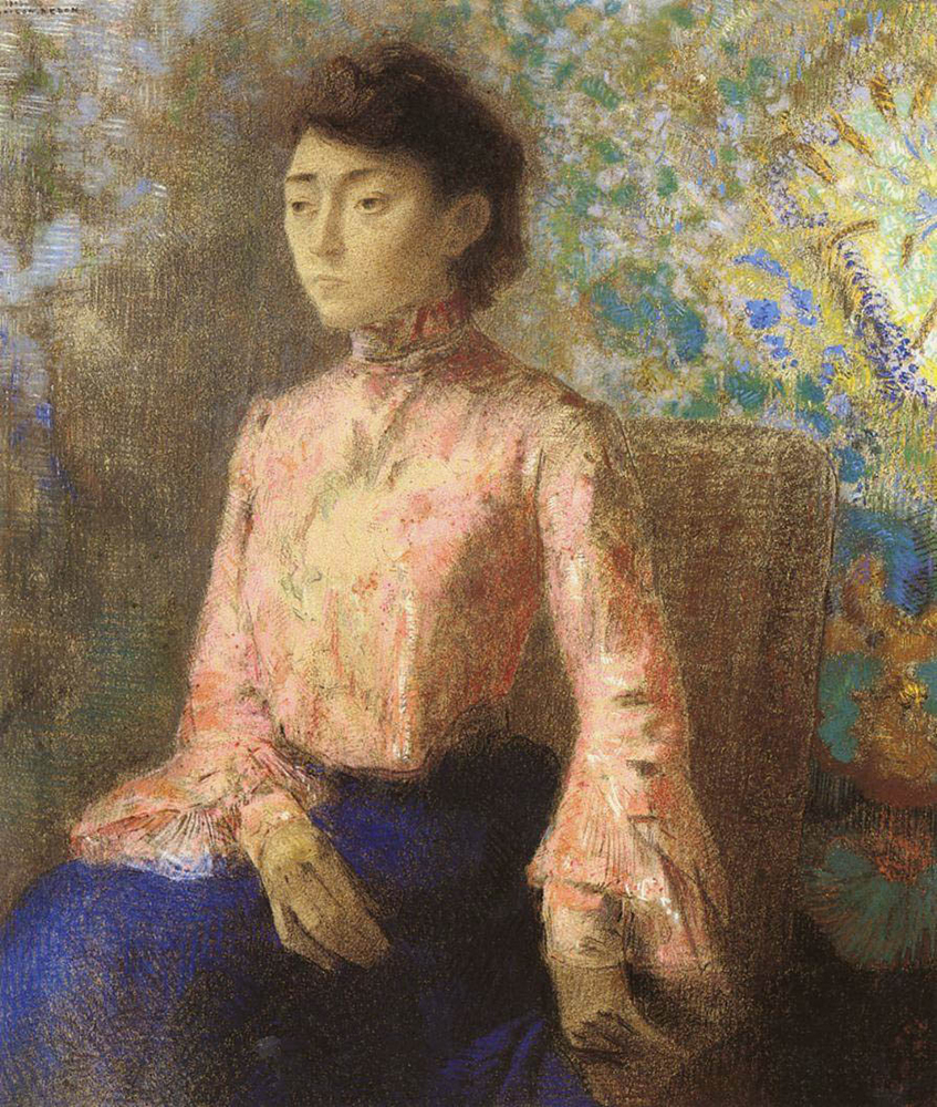 Odilon Redon Portrait of Jeanne Chaine, 1903 oil painting reproduction