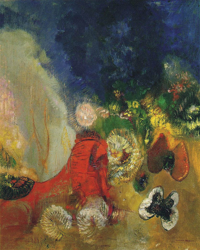 Odilon Redon The Red Sphinx, 1912 oil painting reproduction