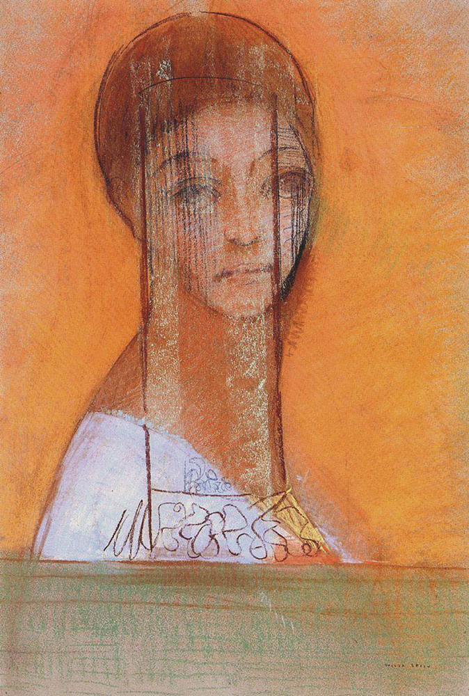 Odilon Redon Veiled Woman, 1895 oil painting reproduction