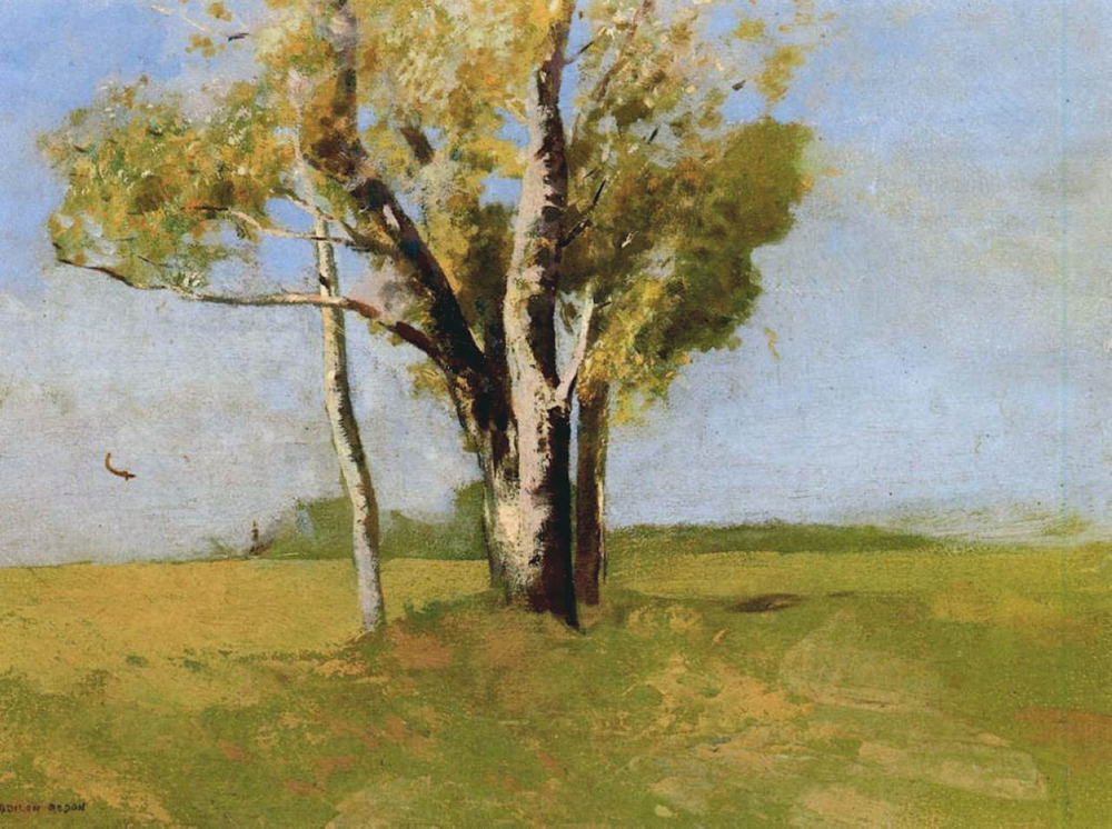 Odilon Redon Trees, 1875 oil painting reproduction