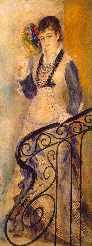 Pierre-Auguste Renoir Woman on a Staircase, 1876 oil painting reproduction