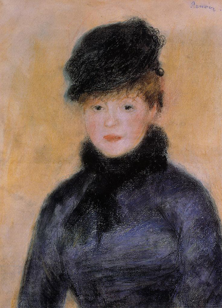 Pierre-Auguste Renoir Woman with a Blue Blouse, 1882-83 oil painting reproduction