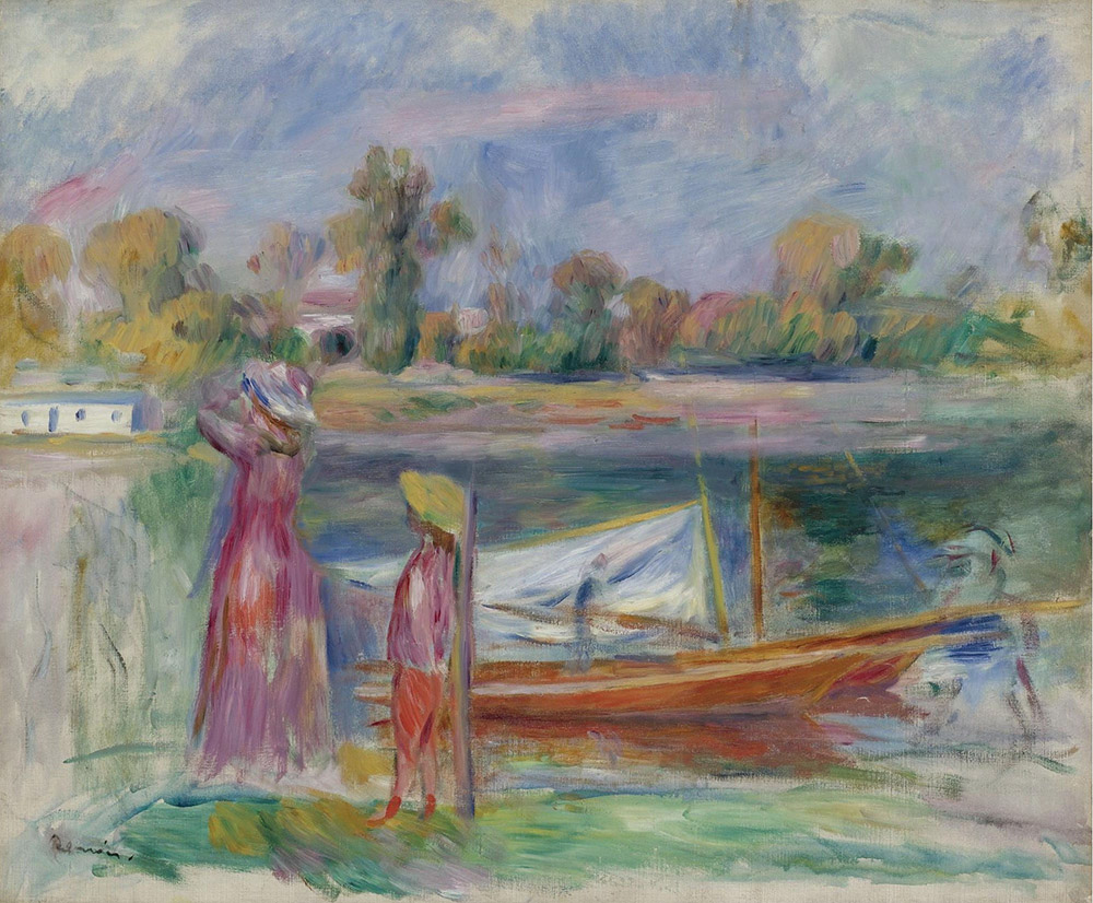 Pierre-Auguste Renoir Young Girls at Argenteuil, 1896 oil painting reproduction