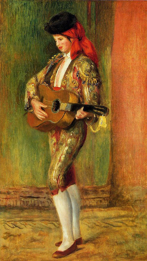 Pierre-Auguste Renoir Young Guitarist Standing, 1897 oil painting reproduction