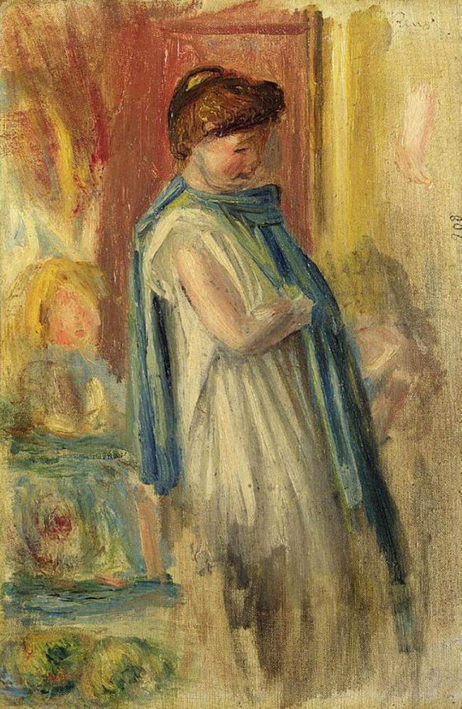 Pierre-Auguste Renoir Young Woman Standing, 1895 oil painting reproduction