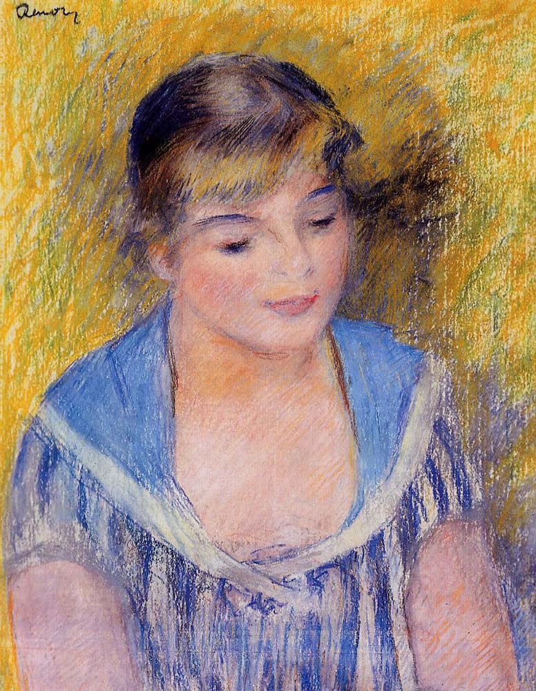 Pierre-Auguste Renoir Bust of a Woman oil painting reproduction