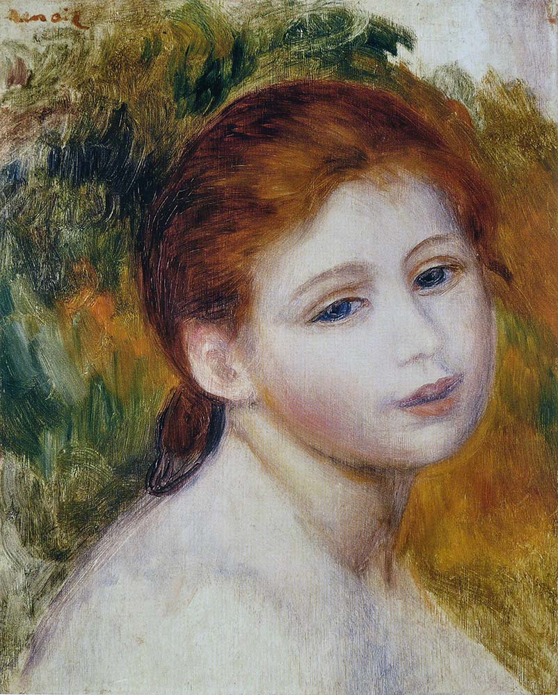 Pierre-Auguste Renoir Head of a Woman, 1887 oil painting reproduction