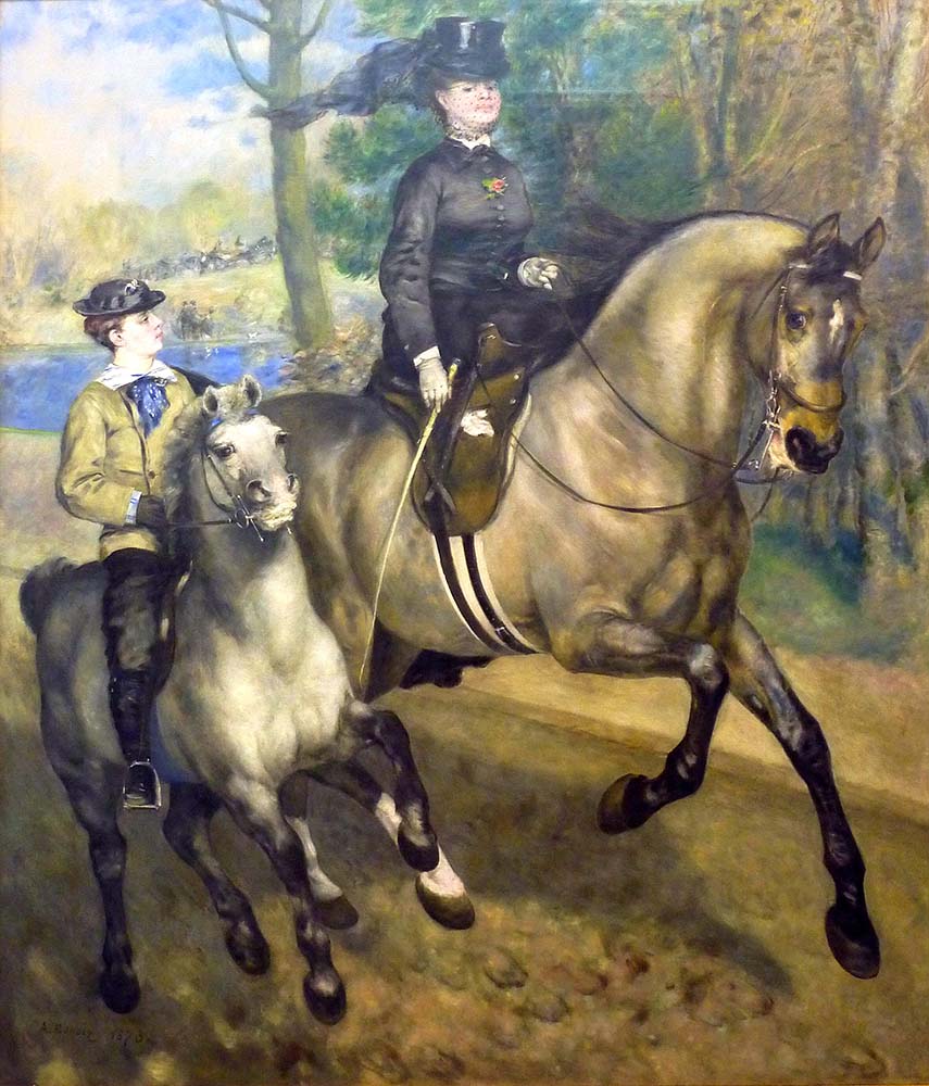 Pierre-Auguste Renoir Riding in the Bois de Boulogne, 1873 oil painting reproduction