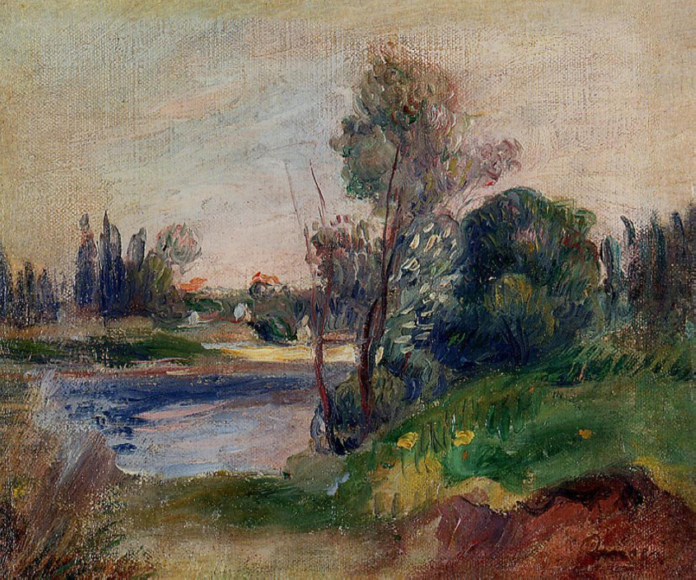 Pierre-Auguste Renoir Banks of the River, 1906 oil painting reproduction