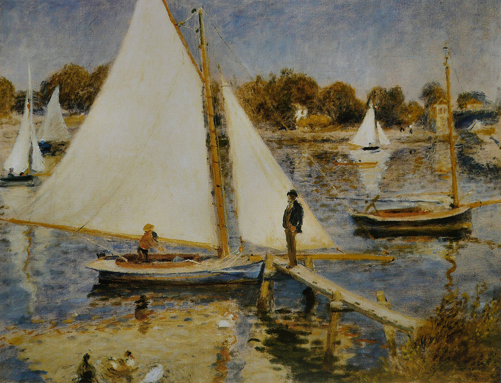 Pierre-Auguste Renoir Sailboats at Argenteuil, 1874 oil painting reproduction