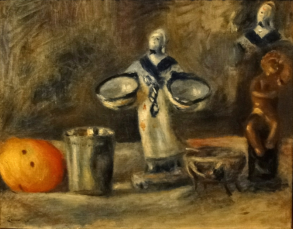 Pierre-Auguste Renoir Still Life with Faience Figure, 1880 oil painting reproduction