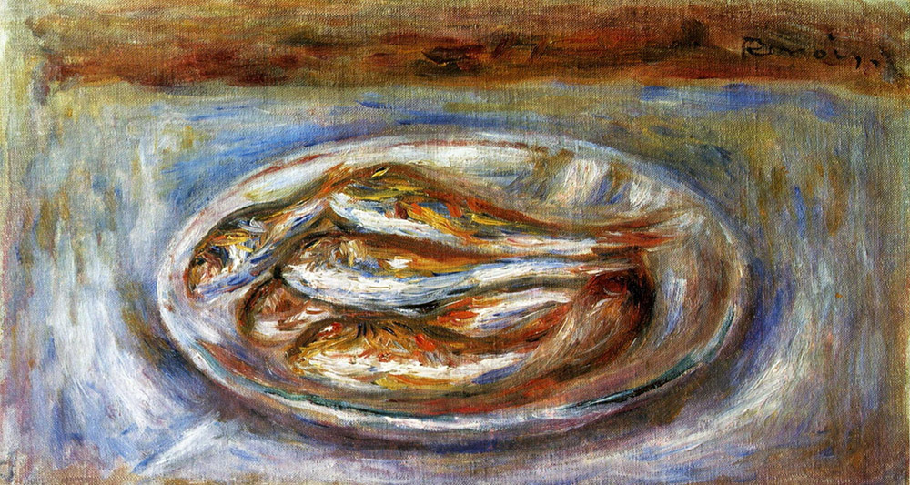 Pierre-Auguste Renoir Still Life with Fish oil painting reproduction