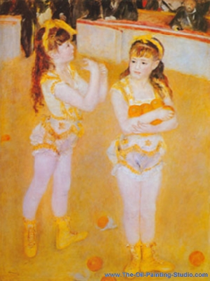 Pierre-Auguste Renoir Two Little Circus Girls oil painting reproduction