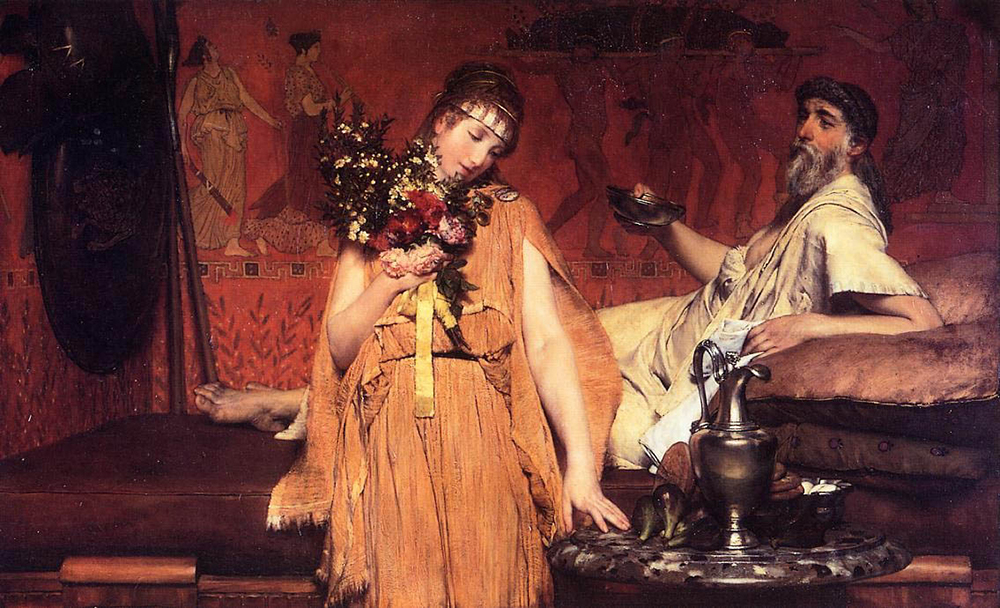 Lawrence Alma-Tadema A Roman studio  oil painting reproduction