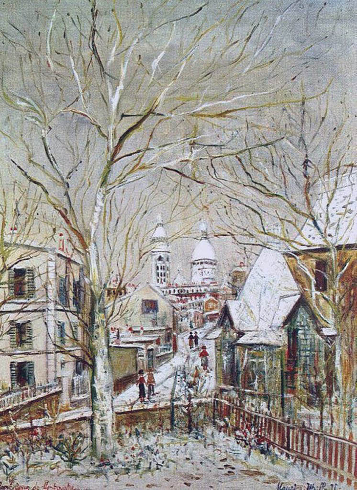 Maurice Utrillo Sacre-Coeur de Montmartre and Brouillards Castle, 1934 oil painting reproduction