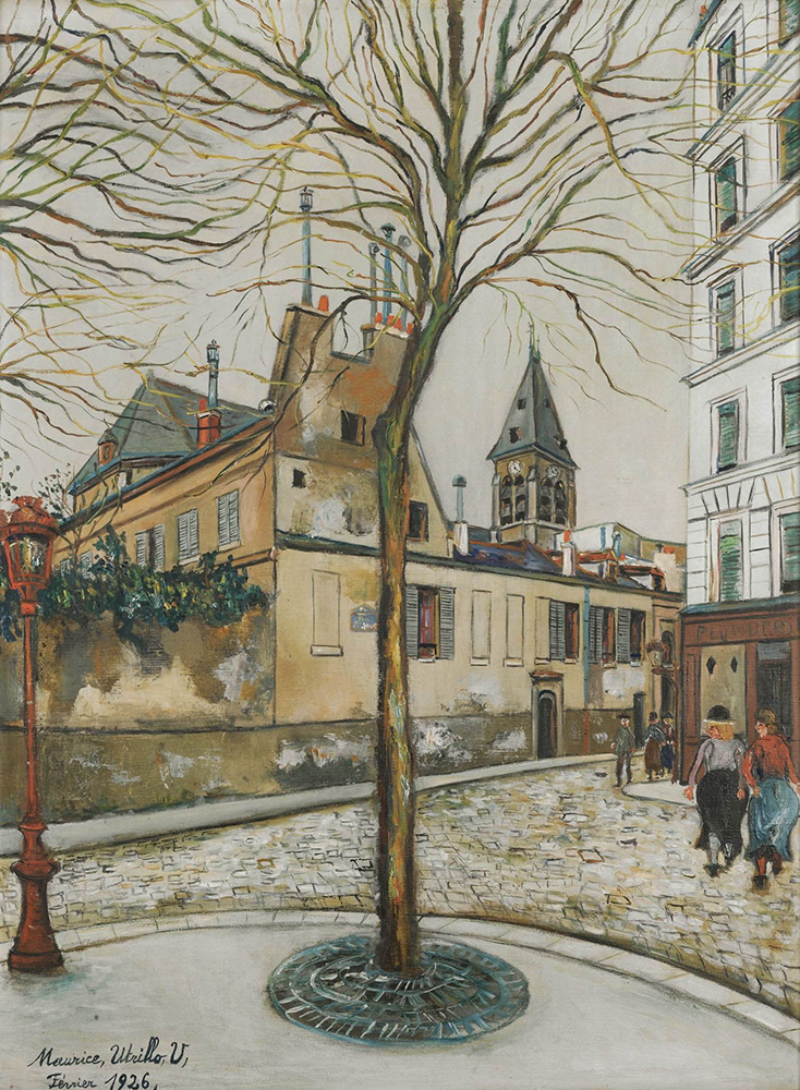 Maurice Utrillo Saint-Medard Church at Paris, 1926 oil painting reproduction