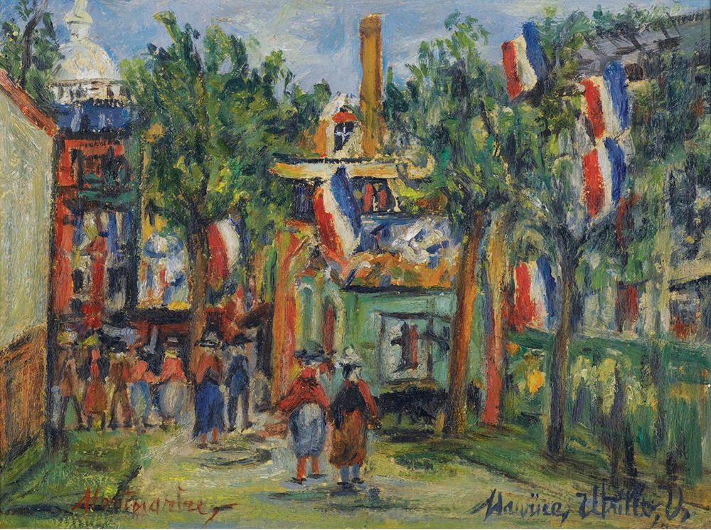 Maurice Utrillo July 14, Montmartre, 1948 oil painting reproduction