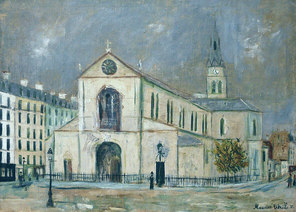 Maurice Utrillo The Church of Clignancourt, 1914 oil painting reproduction