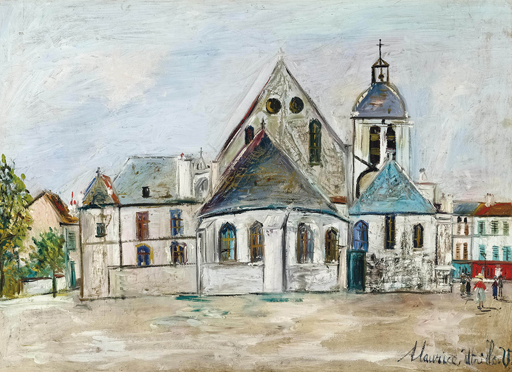 Maurice Utrillo The Church of Pontoise, 1935 oil painting reproduction