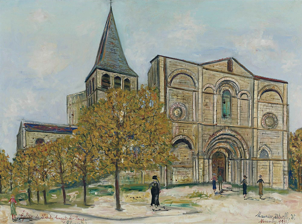 Maurice Utrillo The Church of Saint-Amand-de-Boise (Charente), 1935 oil painting reproduction