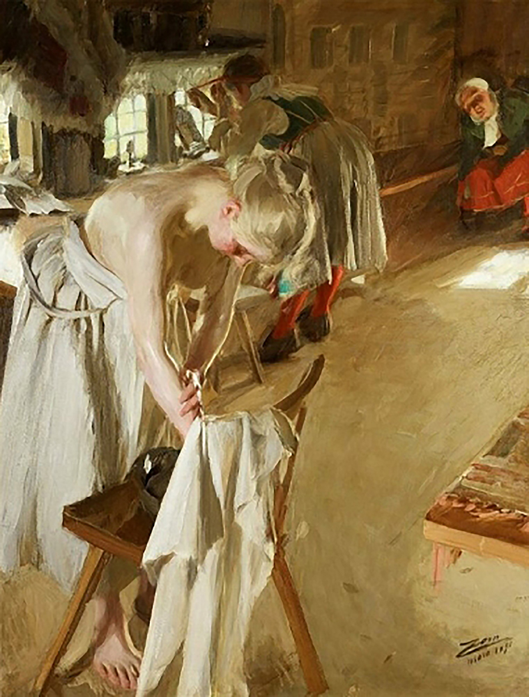 Anders Zorn sunday morning oil painting reproduction