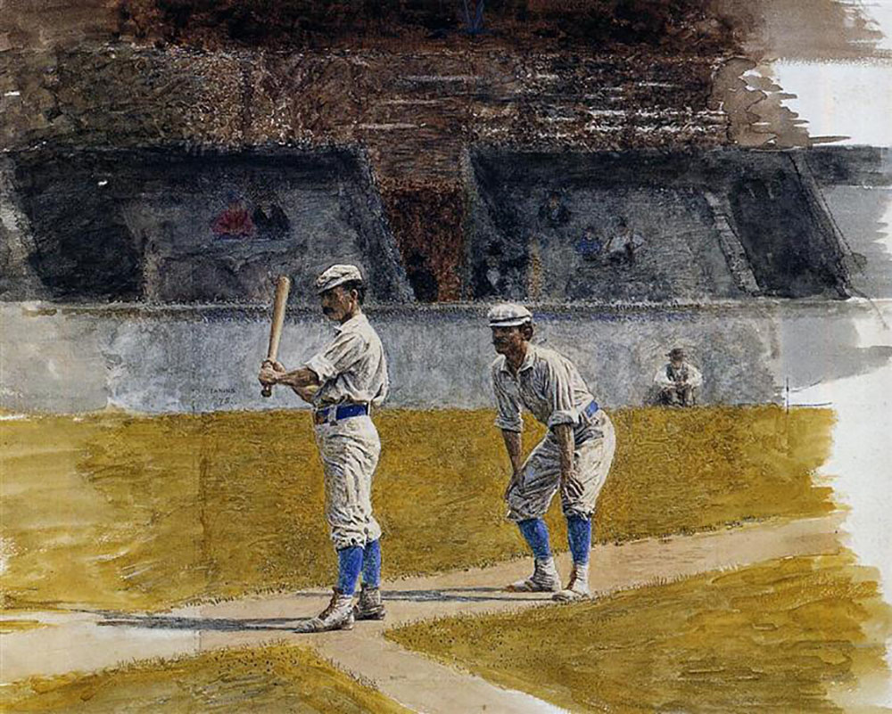 Thomas Eakins Baseball Players Practicing, 1875 oil painting reproduction