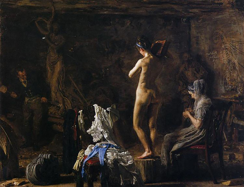 Thomas Eakins William Rush Carving his Allegorical Figure of the Schuykill River 1877 oil painting reproduction