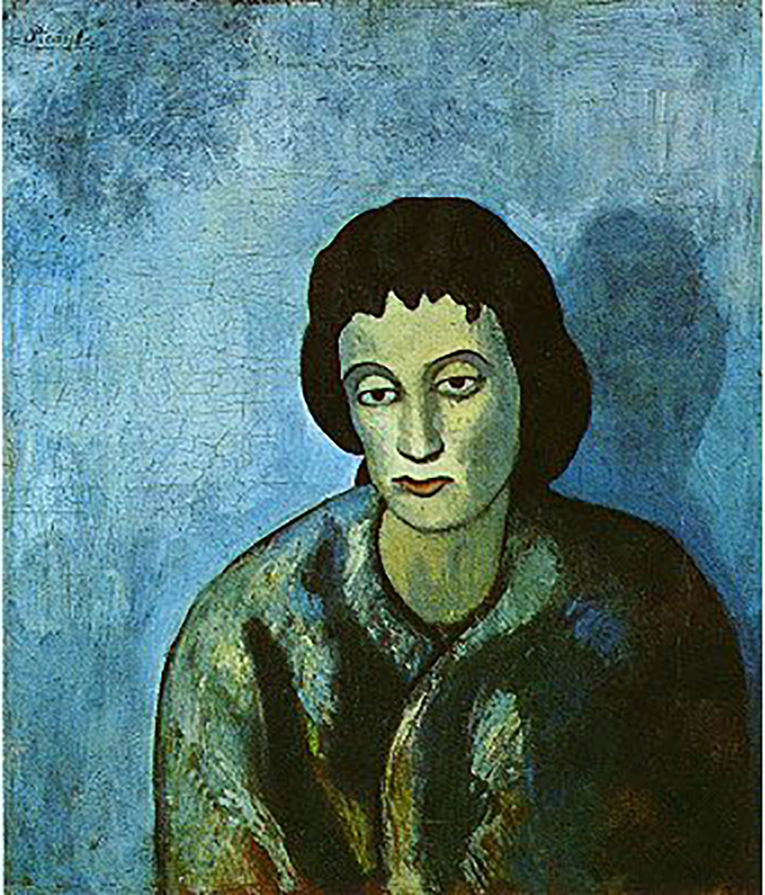 Pablo Picasso La femme avec la bordure 1902 oil painting reproduction