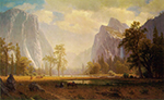 Albert Bierstadt Looking up Yosemite Valley oil painting reproduction