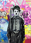 Charlie Chaplin Graffiti 3 painting for sale