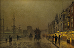 John Atkinson Grimshaw Clydeside, Glasgow oil painting reproduction